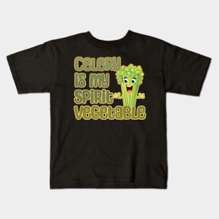 Celery is My Spirit Vegetable Kids T-Shirt